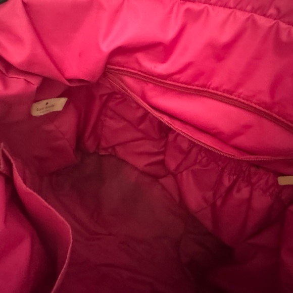 kate spade Black Nylon Tote with Light Tan Trim and Front Pockets - Picture 7 of 11